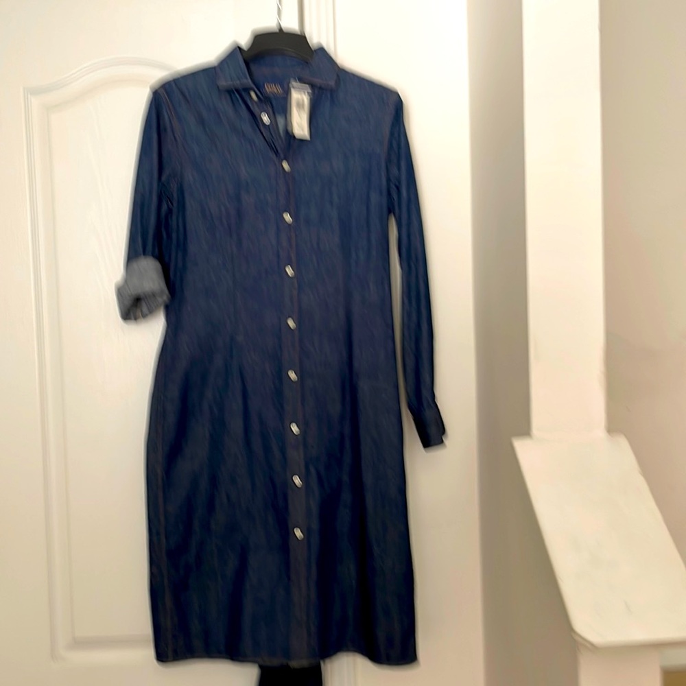 Ralph Lauren, New with Ticket , Denim button down  w/long sleeves dress.